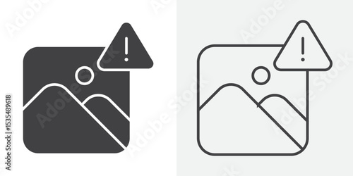 Image Error icon Line graphics illustration