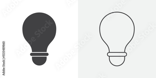 Lamp icon Line graphics illustration