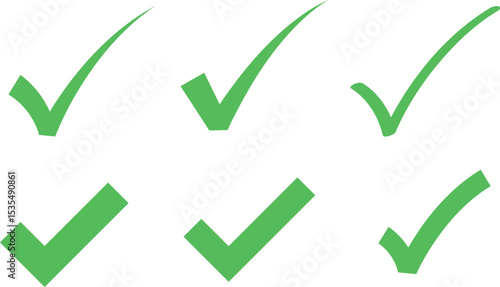 イラスト素材：チェックマークのベクター素材　 check mark  icon set.