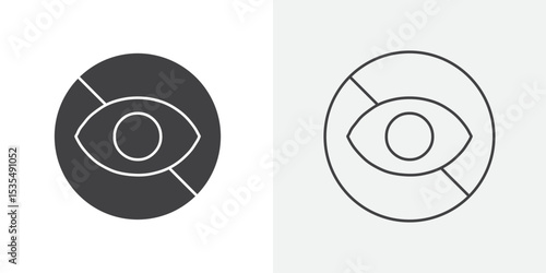 No view icon Line graphics illustration