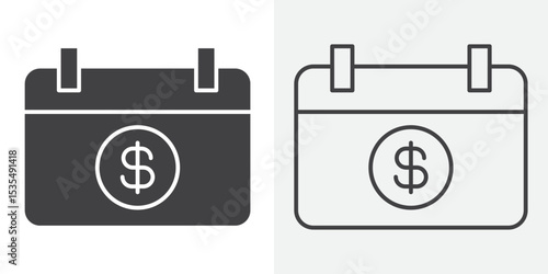 Payday icon Line graphics illustration