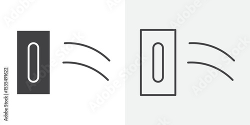 Plastering process icon Line graphics illustration