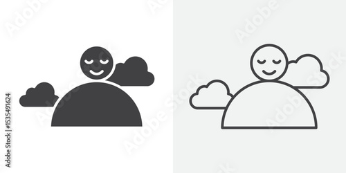 Pleasure icon Line graphics illustration
