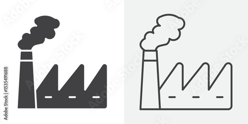 pollution icon Line graphics illustration