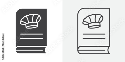 recipe book icon Line graphics illustration