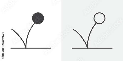 rebound icon Line graphics illustration