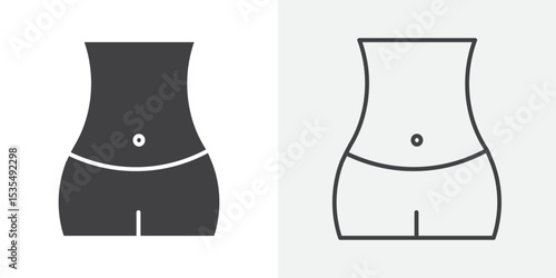 Slim, weight loss icon Line graphics illustration