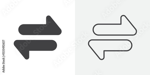 Swap icon Line graphics illustration