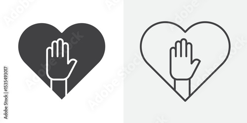 Volunteer icon Line graphics illustration