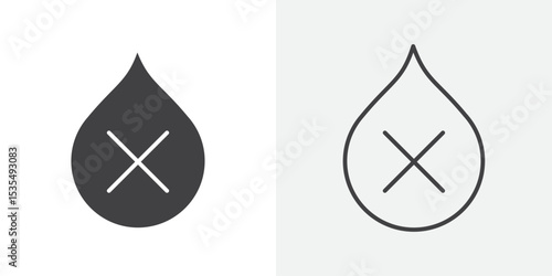 Water not clear icon Line graphics illustration