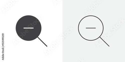 Zoom out icon Line graphics illustration