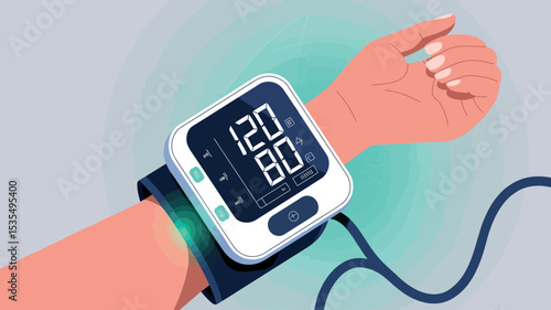 Blood Pressure Monitor Digital Health Device Medical Check