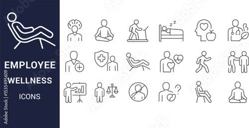 Employee Wellness Program Icons Boosting Workplace Wellbeing