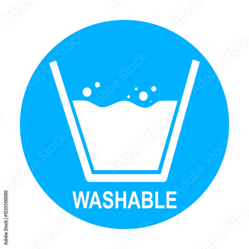 Washabel icon on white background.