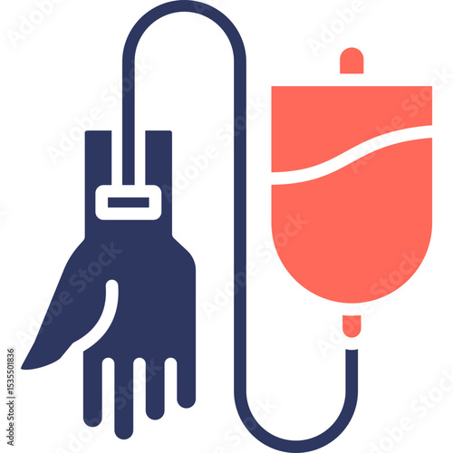 Blood Transfusion glyph color icon