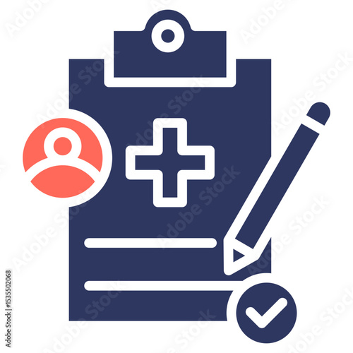 Medical Report glyph color icon