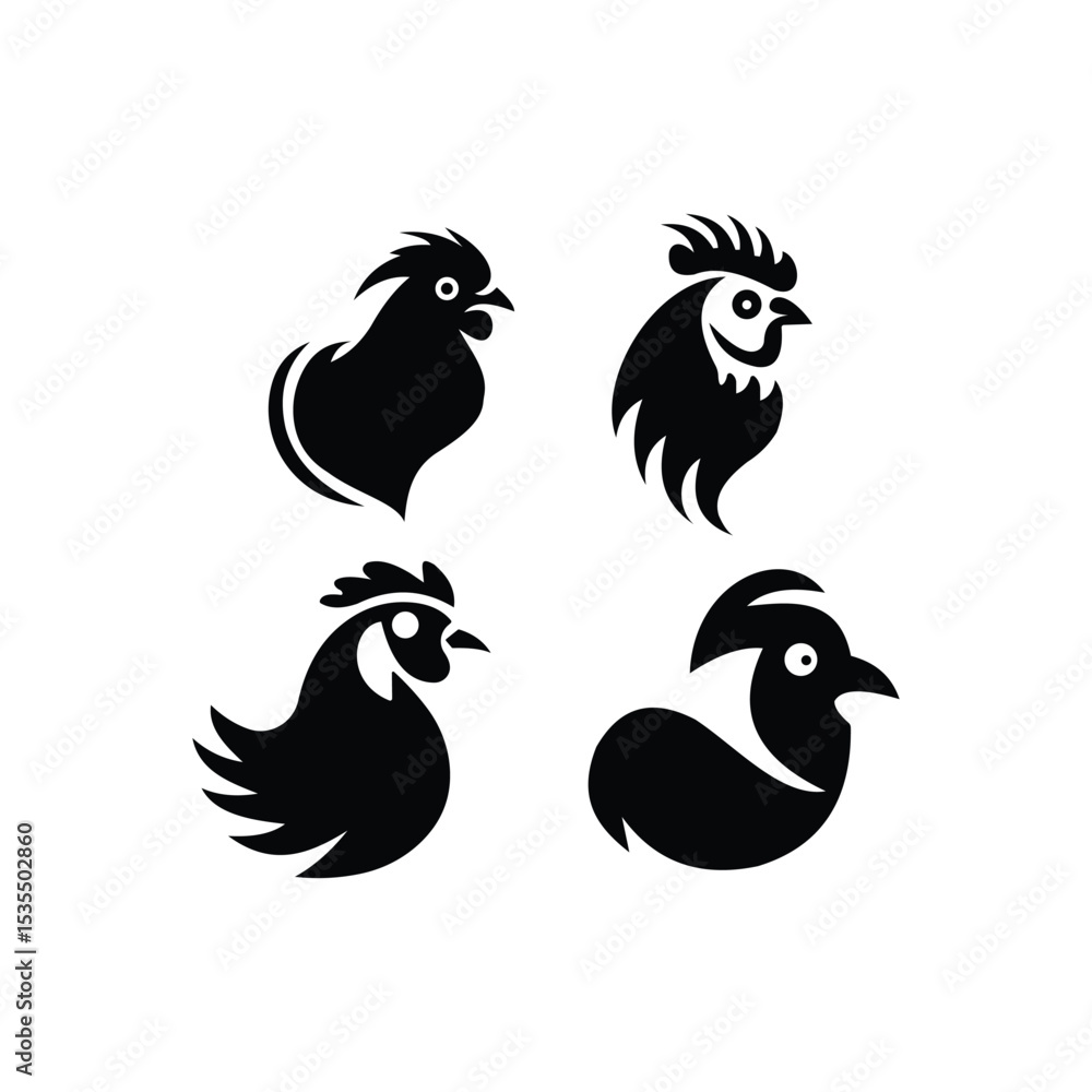 Fototapeta premium rooster and hen