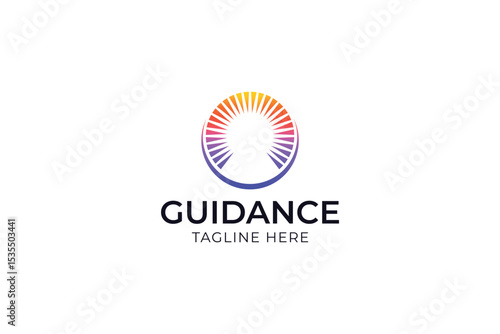 Archway Logo Guidance Light Abstract Business Concept Modern Technology