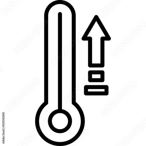 Thermometer line icon