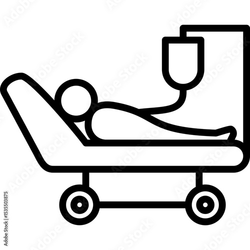 Patient Transfusion line icon