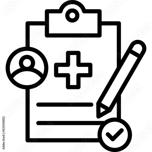 Medical Report line icon