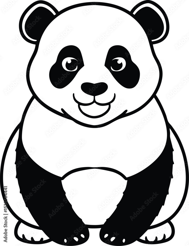 Fototapeta premium panda bear vector illustration
