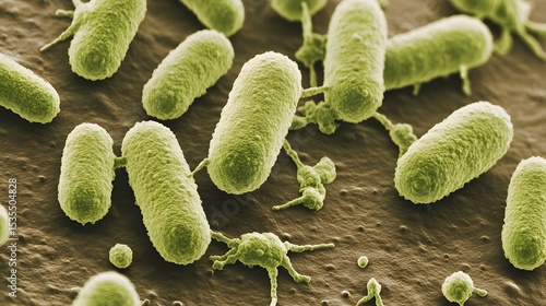 Wallpaper Mural Close-up view of microscopic bacteria. Torontodigital.ca