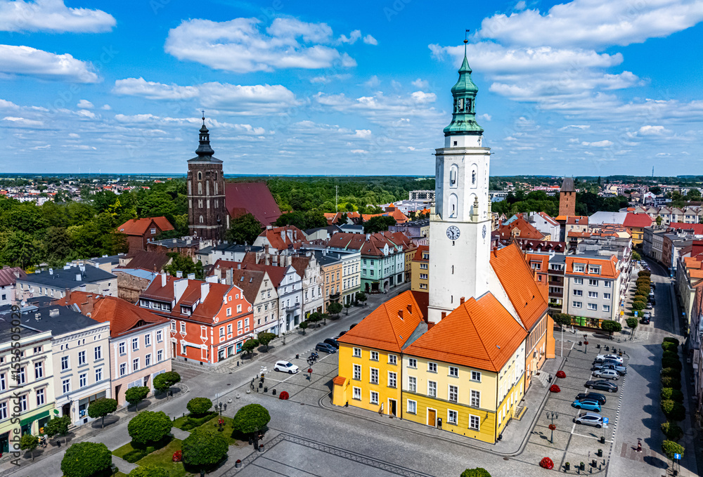 Obraz premium Architecture of Namyslow old town, Poland