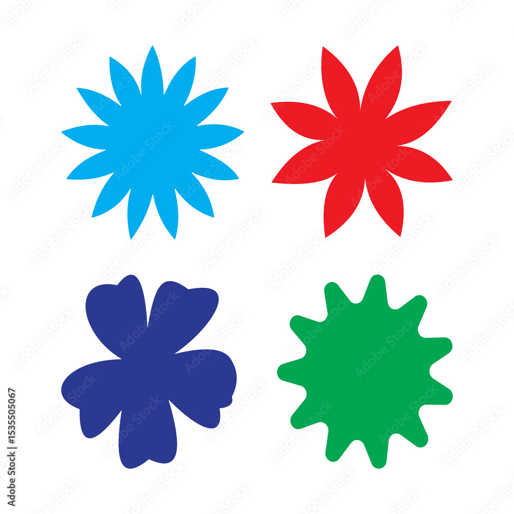 Obraz premium set of colorful flowers