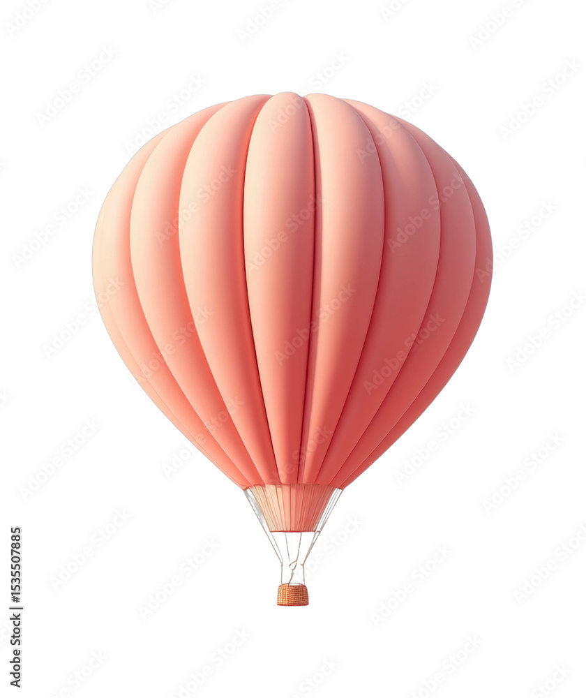 Fototapeta premium Pink hot air balloon floating in the sky