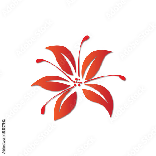red and white flower