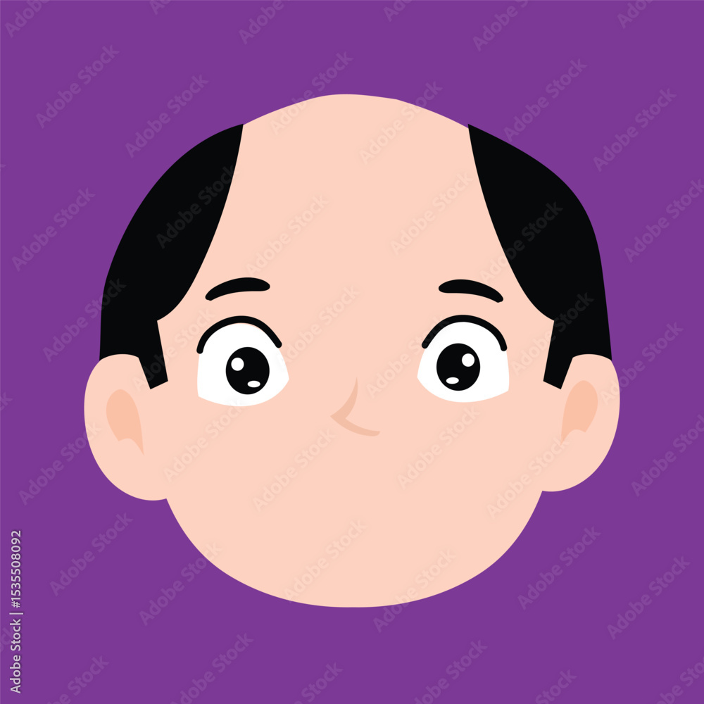 various expressions of bald men cartoon illustrations. man's portraits with different emotions and gestures isolated various expressions of bald men cartoon illustrations. man's portraits with different emotions and gestures isolated
