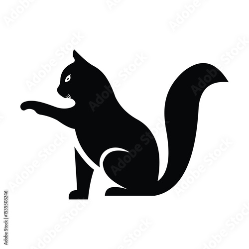 black cat vector illustration