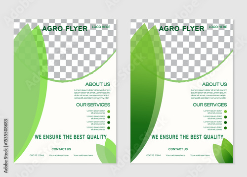 Agricultural, farm or garden flyer or agro business flyer template design