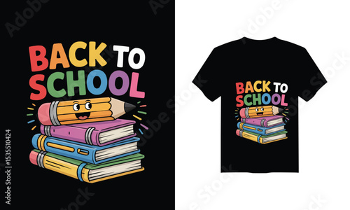 Colorful Back to School T-Shirt Design – Perfect for Kids and Students