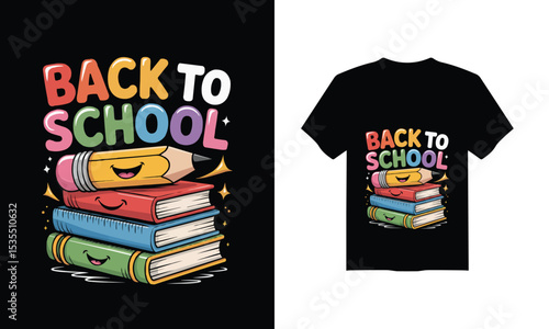Colorful Back to School T-Shirt Design – Perfect for Kids and Students