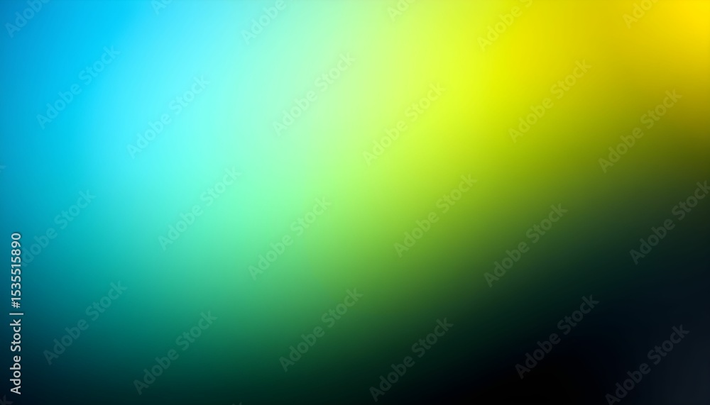 Obraz premium Abstract gradient background of blue, green, and yellow colors blending smoothly.