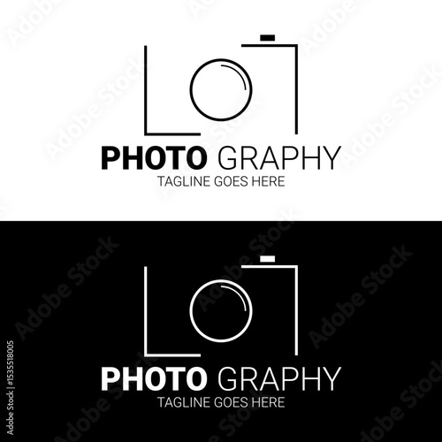 Camera Icon Vector Logo – Minimal Photography or Videography Symbol for Branding and Media Design