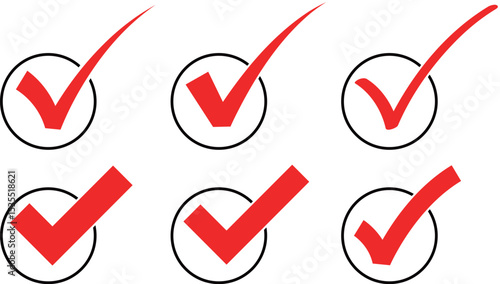 イラスト素材：チェックマークのベクター素材　 check mark  icon set.