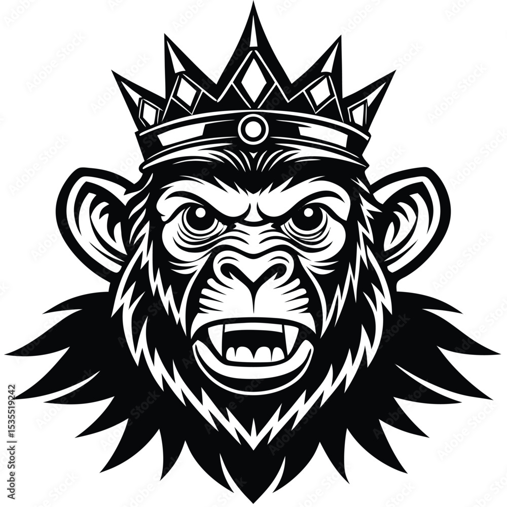 Obraz premium Majestic Monkey King Illustration for Unique Designs
