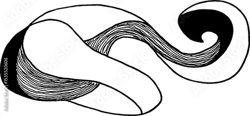 Abstract line art of whirlwind and swirl concept for creative design projects
