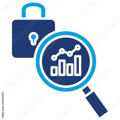 Fraud Detection Flat Blue Icon