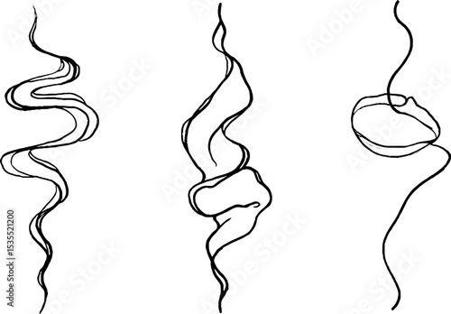 Elegant line art collection featuring organic intuitive strokes for creative design
