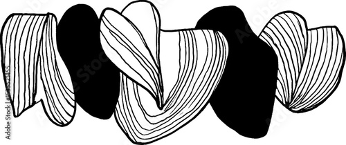 Abstract spiral line art with radiating patterns for creative design projects
