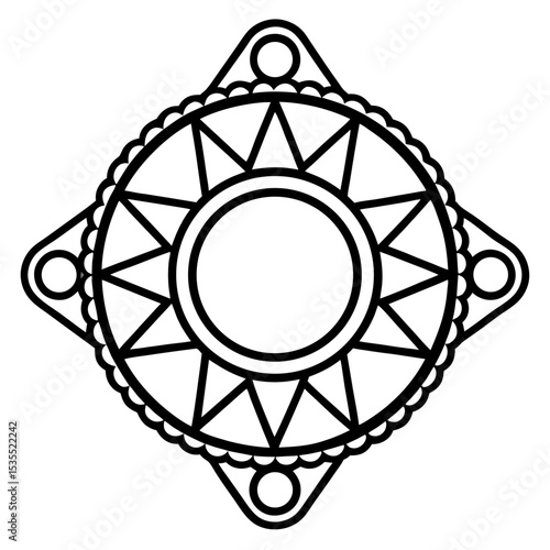 Brooch jeweler vector