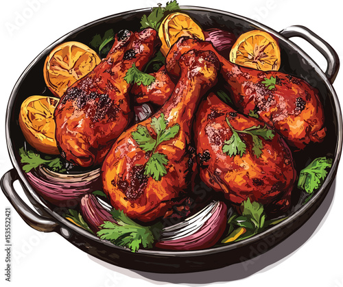 roasted chicken with vegetables