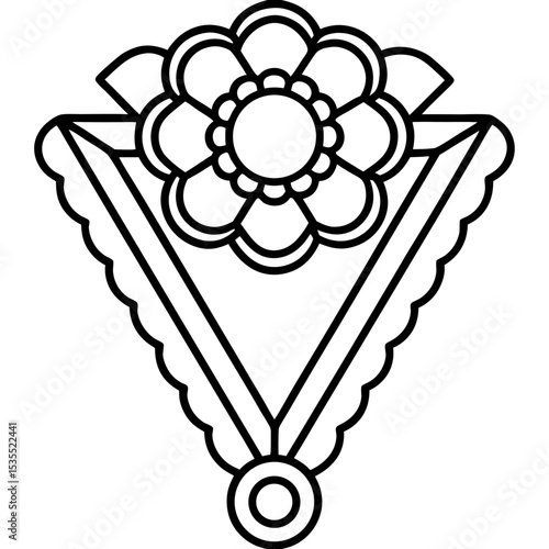 Brooch jeweler vector