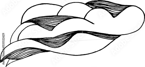 Abstract line art of raindrops on rolling waves - minimalist design for creative projects