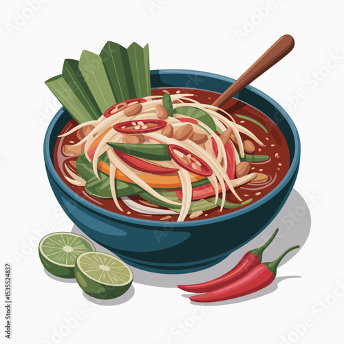 Som Tum Thai Papaya Salad with Peanuts and Chili