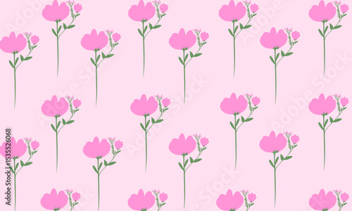 Soft pink floral pattern
